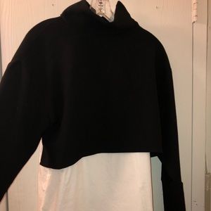 Zara black and white sweater/blouse